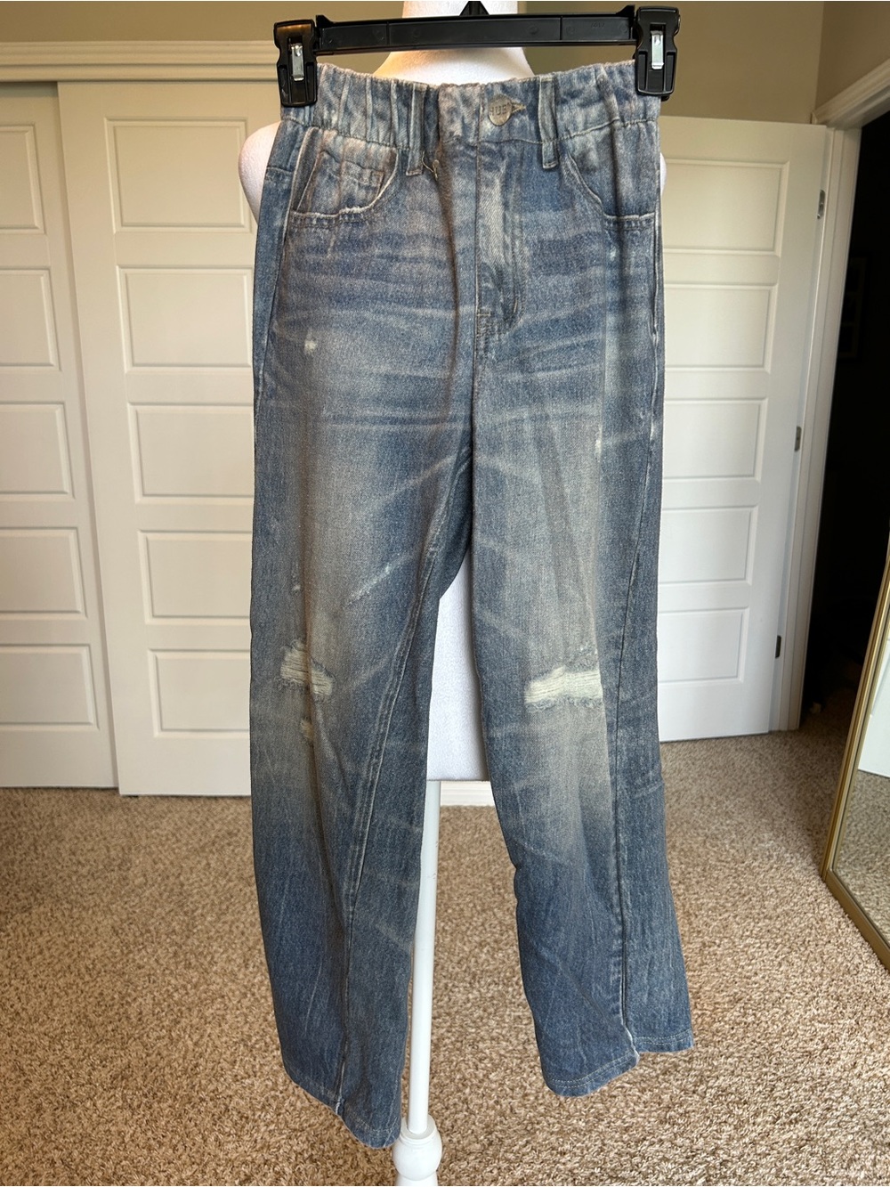 Hue Denim Barrel Jean Printed Comfy Pants Sweatpant Jeans Size XS